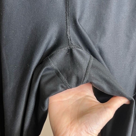 Vintage Nike Dri Activewear Pants Black Y2K Logo Swoosh Zip Back Pocket Small - Picture 6 of 10